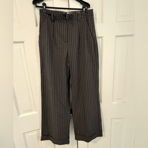 Bershka Charcoal Pinstripe Dress Pants